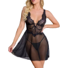 KATIANA Διάφανο Σετ Babydoll με στρινγκ με δαντέλα στο μπούστο