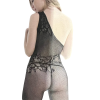 Ολόσωμο Καλσόν Bodystocking με μονό μανίκι και σχέδιο