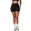 MATILDA Ψηλόμεσο αθλητικό σορτς σε μαύρο χρώμα με ελαστικότητα