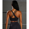 TINA Αθλητικό τοπάκι μπουστάκι με ανοιχτό ντεκολτέ και χιαστί πλάτη με τριπλή τιράντα