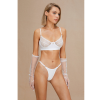 ERRIKA Σετ γυναικεία εσώρουχα με μπραλέτ με μπανέλα και διάφανα πουά cups με βολάν και στρινγκ