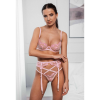 FLEURINE Σετ εσωρούχων με διακριτική δαντέλα, μπανέλα, ζαρτιέρες και στρινγκ με χιαστί straps
