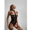 BIANCA See through Κορμάκι με straps ανοίγματα στο μπούστο, μπανέλα, choker και ζαρτιέρες