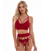 KATE Γυναικείο σετ εσωρούχων με μπραλέτ, στραπς, ζαρτιέρες και ασορτί στρίγνκ