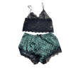 ZOE Σετ πιτζάμας με δαντελένιο bralette & πουά σατέν σορτς