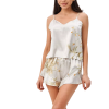 GARNER Σατέν babydoll σετ με τιραντάκι V λαιμόκοψης, σορτσάκι με βολάν & ανθισμένο φλοράλ σχέδιο