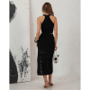 MIDNIGHT ELEGANCE Σετ πλεκτό τοπ και φούστα με ανοιγμα στο πλάι