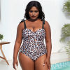 WILD CONFIDENCE Plus Size Ολόσωμο μαγιό με λεοπάρ σχέδιο και ρυθμιζόμενες τιράντες