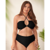 BLACK GODDESS Plus Size Μπικίνι με χιαστί δέσιμο και ψηλόμεσο κάτω μέρος