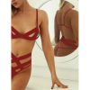 INEZ Σετ εσωρούχων με στραπς, ανοίγματα και ασορτί στρίνγκ