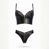 CLYTEMNESTRA Σετ εσωρούχων από δερματίνη σε στυλ μπραλέτ με μπανέλα και στρινγκ