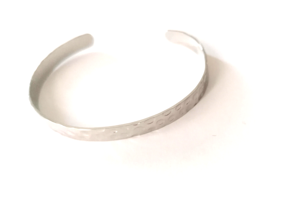 Γυναικείο βραχιόλι βέργα από ανοξείδωτο ατσάλι σφυρήλατο