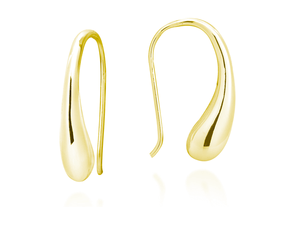 Γυναικεία σκουλαρίκια από ανοξείδωτο ατσάλι σε σχήμα σταγόνας, gold drops