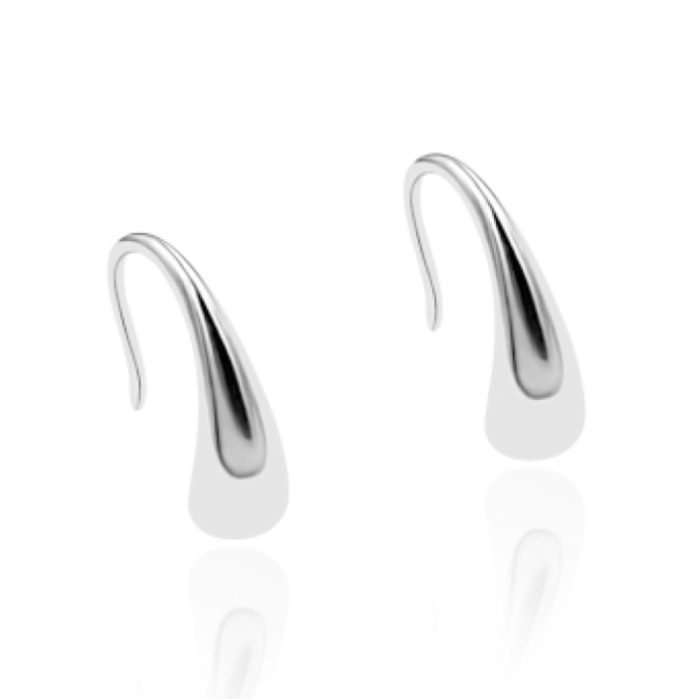 Γυναικεία σκουλαρίκια από ανοξείδωτο ατσάλι σε σχήμα σταγόνας, silver drops