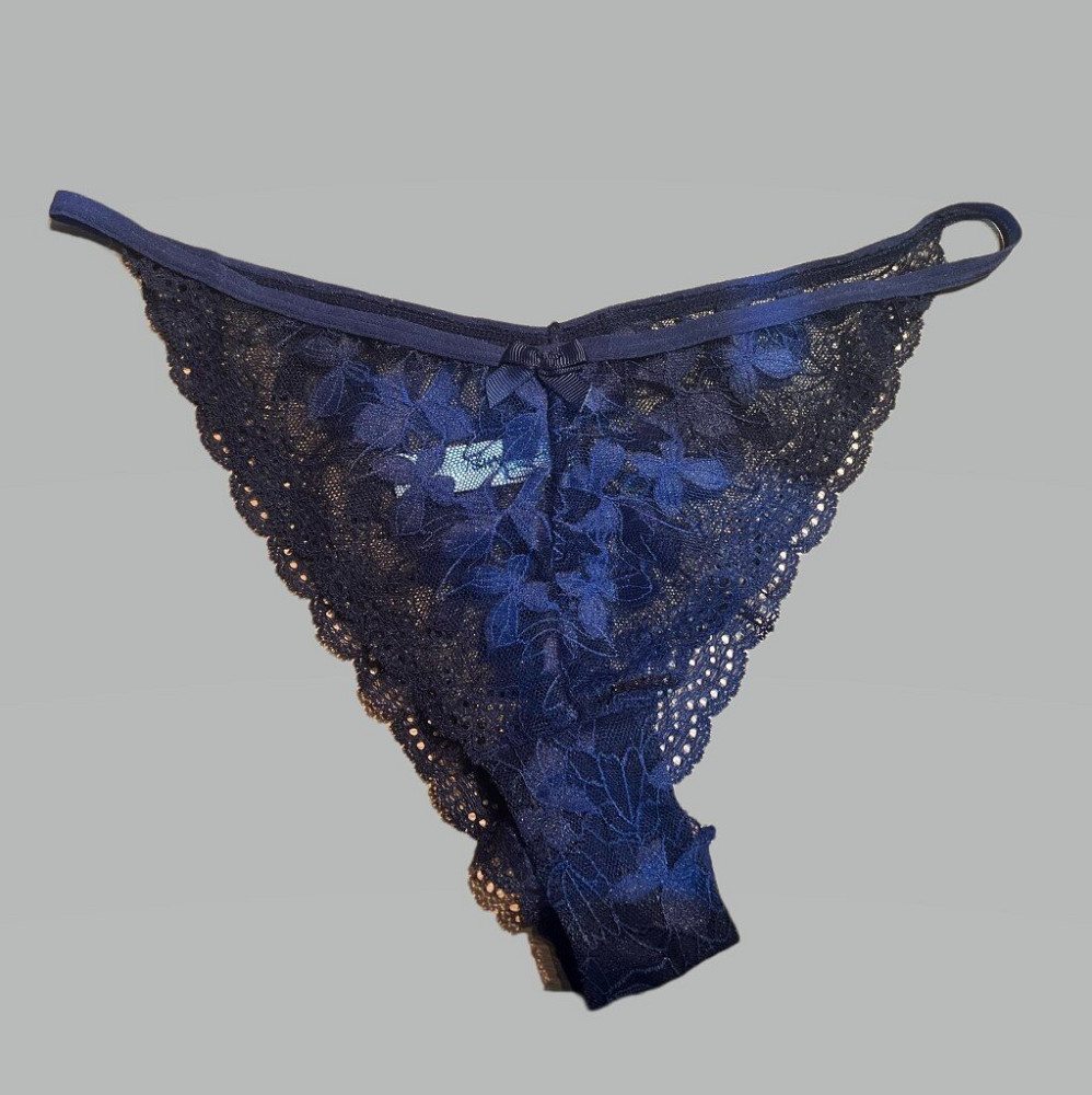 VIVI Δαντελένιο διάφανο βρακάκι με λουλουδάτες floral λεπτομέρειες & διακριτικό φιογκάκι