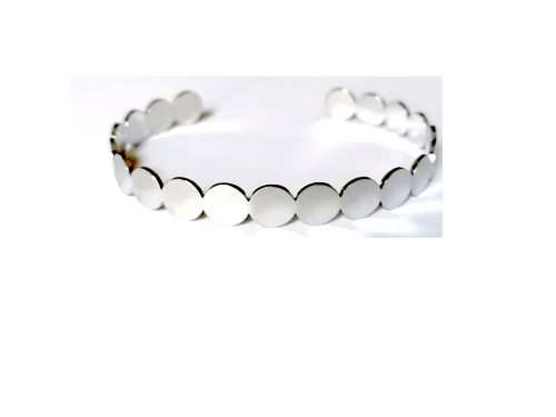 Γυναικείο βραχιόλι βέργα από ανοξείδωτο ατσάλι με κύκλους