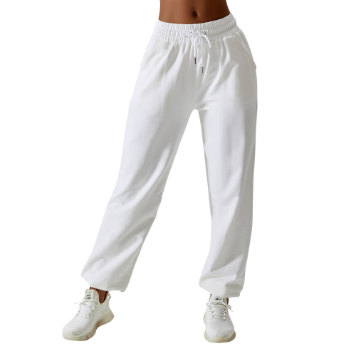 NETTA Αθλητική φόρμα σε χαλαρή γραμμή και λάστιχο στη μέση με κορδόνι και τσέπες