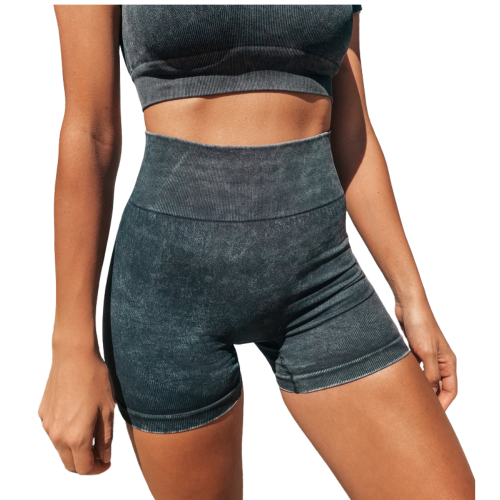 PAULINA Αθλητικό σορτσάκι με ελαστικότητα σε σκούρο γκρι χρώμα με λάστιχο στη μέση