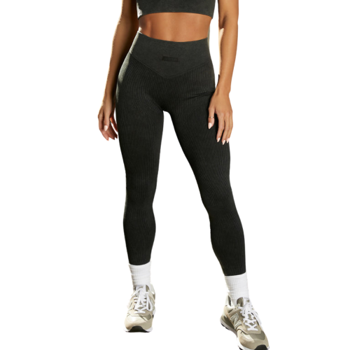 ELIZA Αθλητικό κολάν με πλέξη ριμπ σε σκούρο γκρι