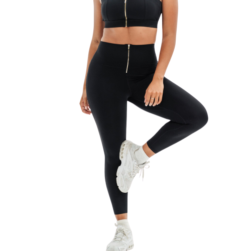 PILAR Αθλητικό ψηλόμεσο κολάν με ελαστικότητα και μπροστινό φερμουάρ