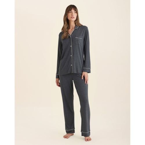 HELECTRA Μαλακό Μακρυμάνικο Σετ Πυτζάμας με κουμπιά