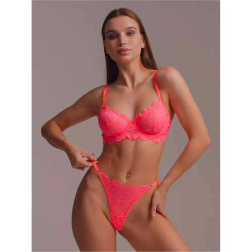 CLAIRE Δαντελένιο Σετ εσωρούχων με μπανέλα & ασορτί εσώρουχο