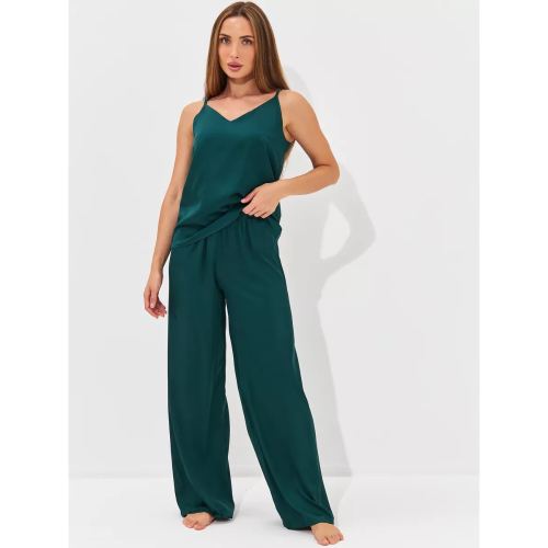 AYLA Σετ πιτζάμες με τοπ με τιραντάκι, λαιμόκοψη V και ασορτί παντελόνα