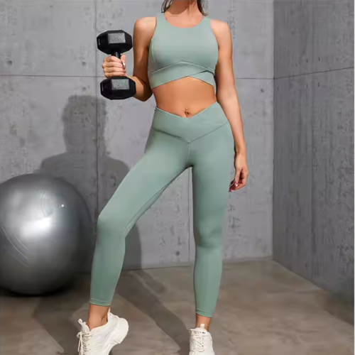 AERO Ψηλόμεσο κολάν γιόγκα σε απόχρωση μέντα