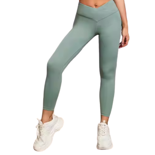 AERO Ψηλόμεσο κολάν γιόγκα σε απόχρωση μέντα