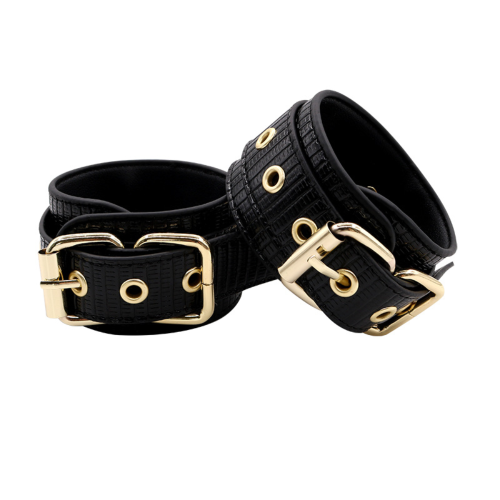 ONYX Σετ Ερωτικών Αξεσουάρ Φετίχ Δεσιμάτων 9 Τεμαχίων από δερματίνη με ανάγλυφες λεπτομέρειες