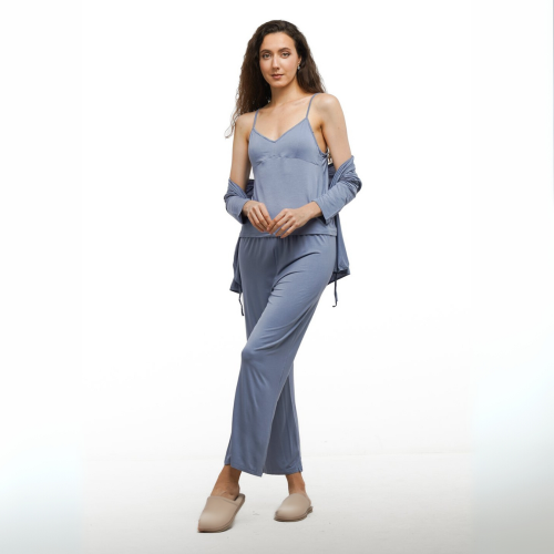 CLARITA Σετ Πυτζάμας 3 τμχ απο μοδάλ