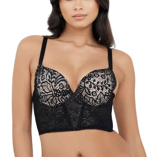 ADRIANNA Μπραλέτ σε στυλ κορσέ με μπανέλα και δαντέλα