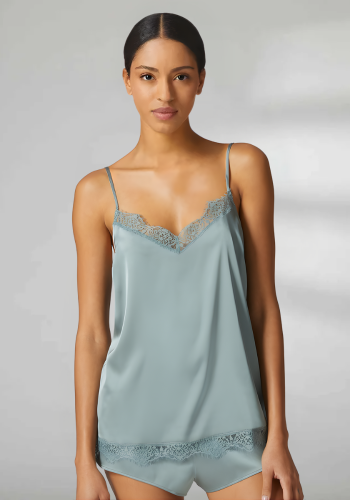 ANGY Μπλούζα τιραντάκι πυτζάμας με δαντέλα