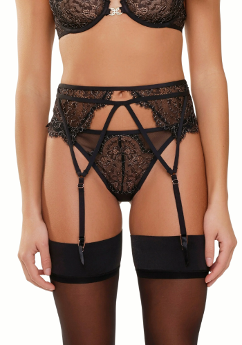 BEKY Στινγκ εσώρουχο με δαντέλα και χρυσές μεταλλικές λεπτομέρειες