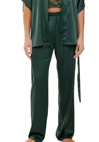 FENIA Παντελόνι πυτζάμας με άνετη γραμμή και σατέν υφή