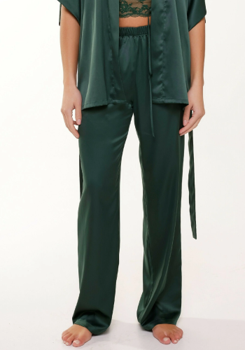 FENIA Παντελόνι πυτζάμας με άνετη γραμμή και σατέν υφή