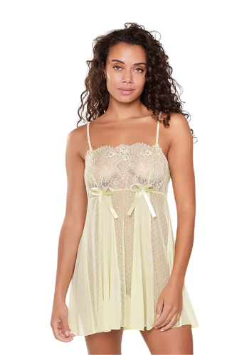 MARTIN Babydoll με διαφάνεια, δαντέλα και ρομαντικές κορδέλες