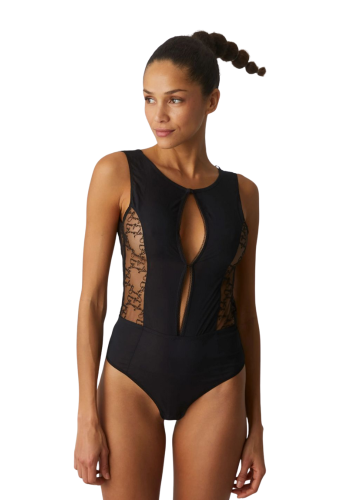 REI Κορμάκι με διαφάνεια και σχέδιο γραμμάτων