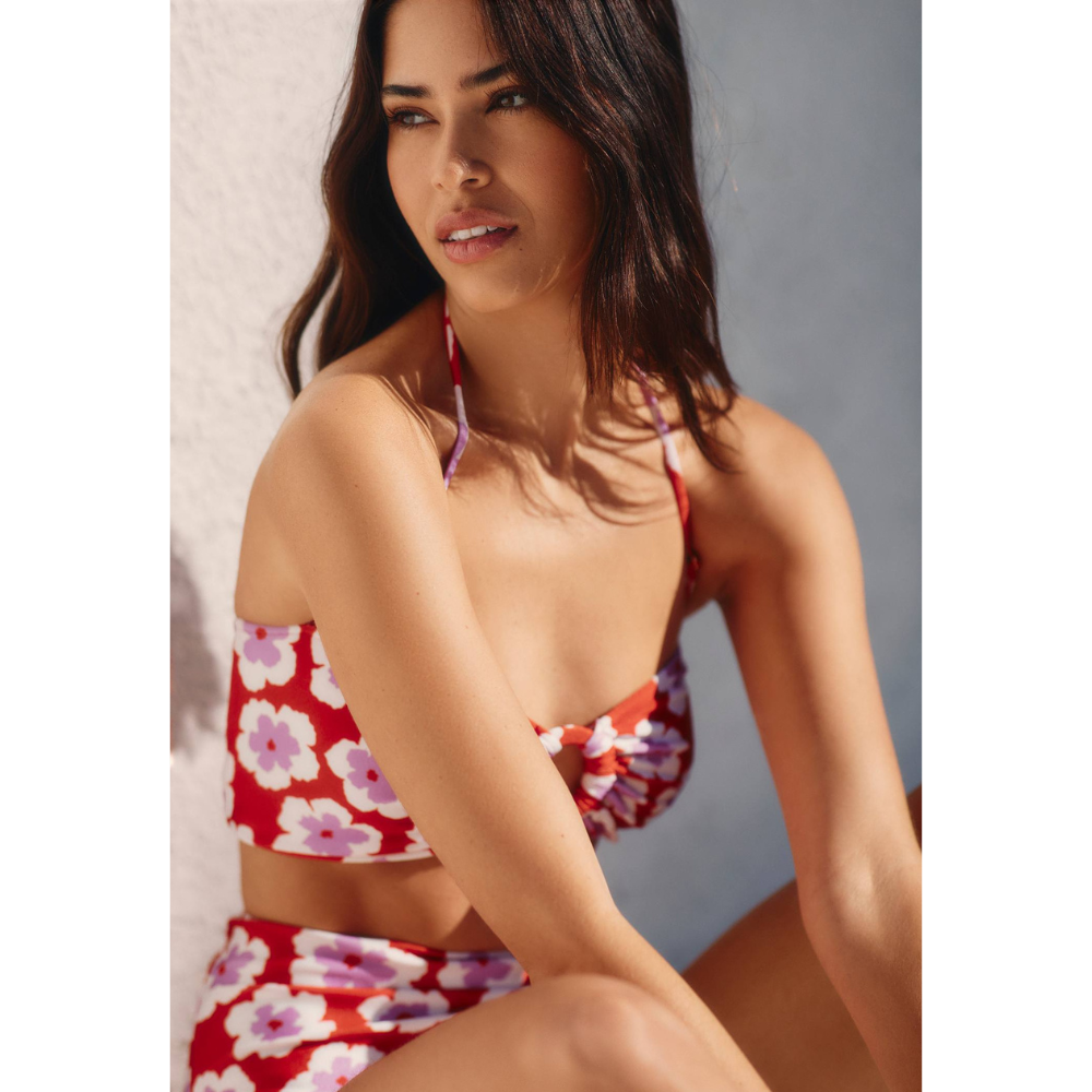 BLOOM RING Μπικίνι 3 τεμαχίων με ψηλόμεσο κάτω μέρος, ανοίγματα και ασορτί κιμονό