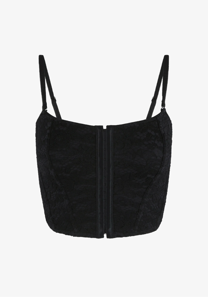 AURORA Κορσές με δαντέλα και μπροστινό κούμπωμα