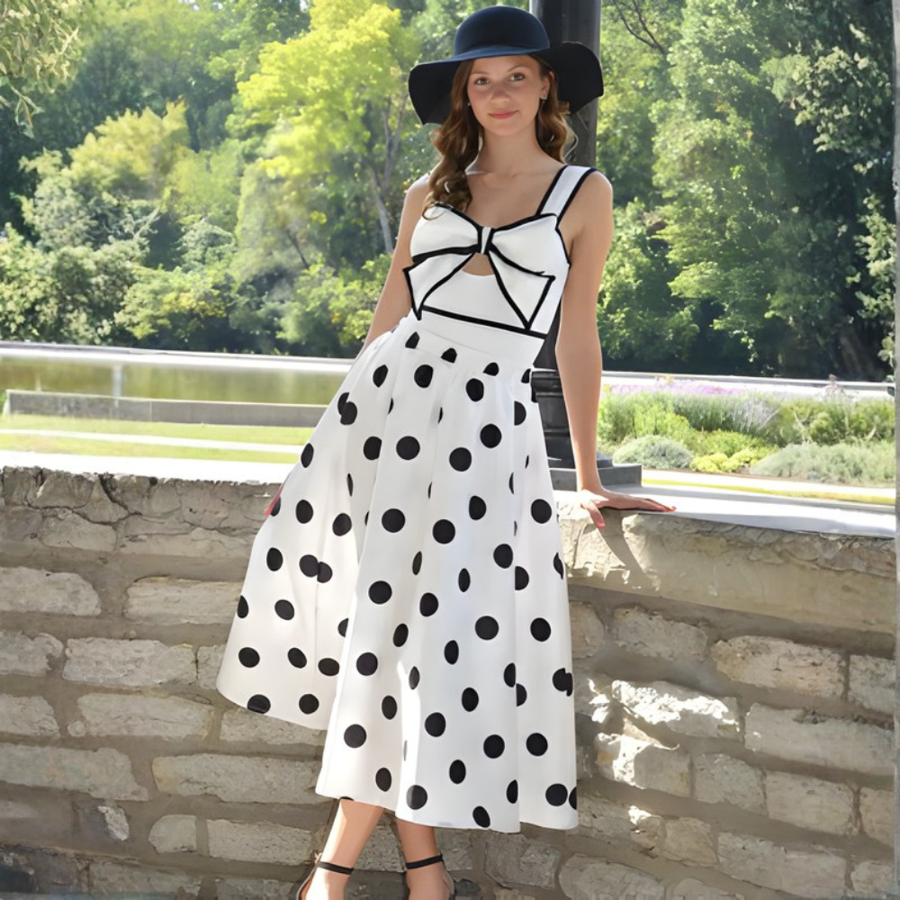 GOA Φούστα παρεό με πουά σχέδιο