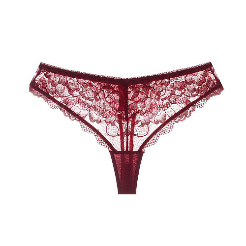 POLINA Δαντελένιο φλοράλ βρακάκι με στρινγκ εφαρμογή