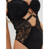 GRACE Bodysuit with padded underwired bra cups, lace, transparencies and cut-outs with straps