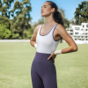 KIRA Athletic sports elastic jumpsuit with flared bell-bottom pants