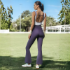 KIRA Athletic sports elastic jumpsuit with flared bell-bottom pants