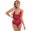 MANIA Transparent lace bodysuit with straps on the bust and open back