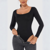 FANNIE Long sleeve brazilian cut bodysuit
