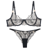GOYA Sheer geometric lingerie set