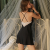 SHANDA Lace detail nightdress with cross back