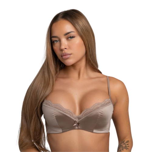 SYDNIE Σατινέ σετ εσωρούχων με δαντέλα